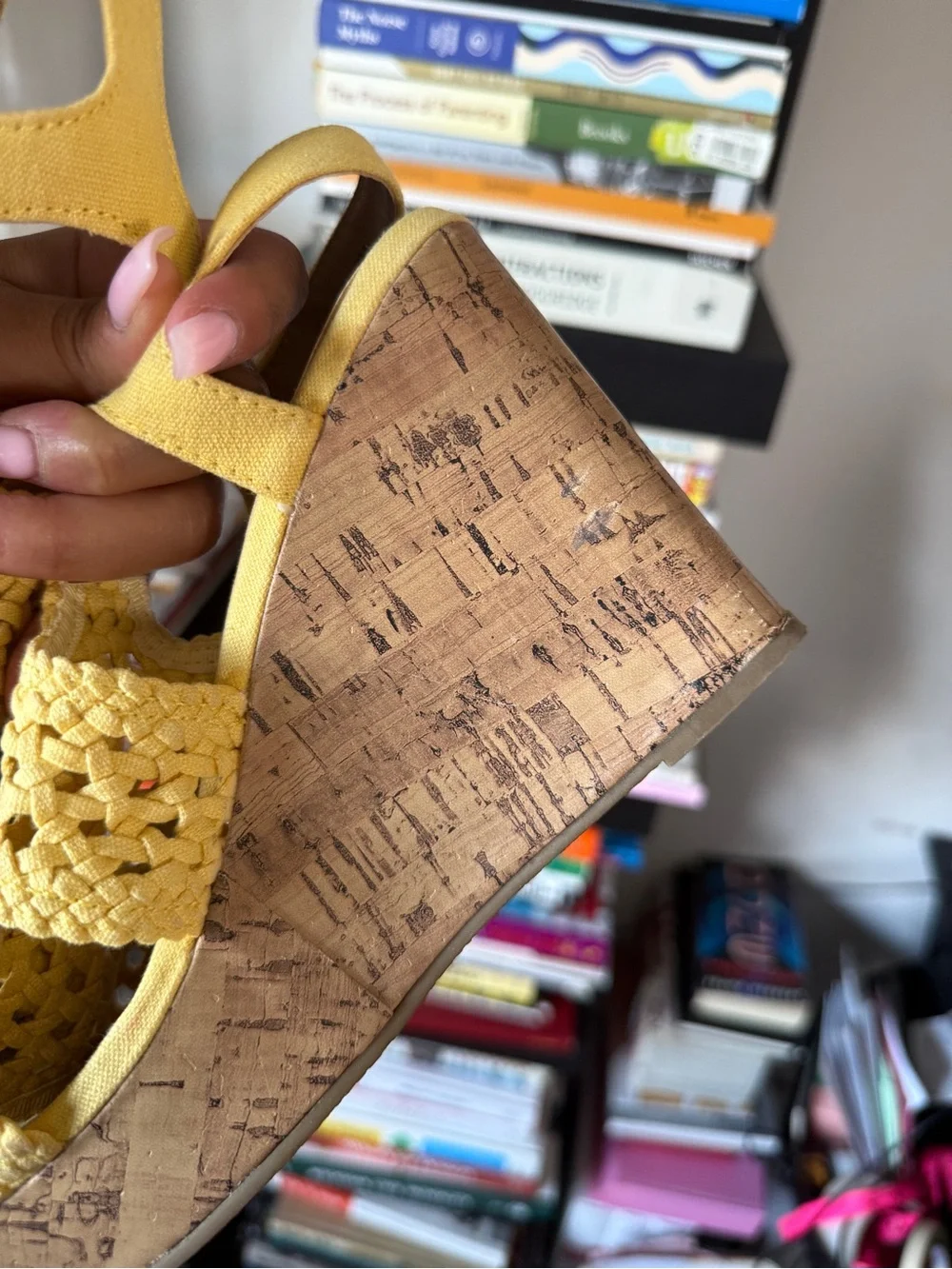 Woven Yellow Wedges